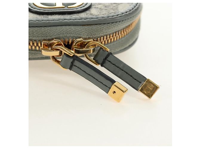 Custodia per telefono Christian Dior Oblique 30 Trotter Canvas con catena Grigio Auth 184749M Marrone D'oro - vista 17