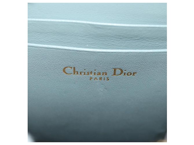 Custodia per telefono Christian Dior Oblique 30 Trotter Canvas con catena Grigio Auth 184749M Marrone D'oro - vista 18