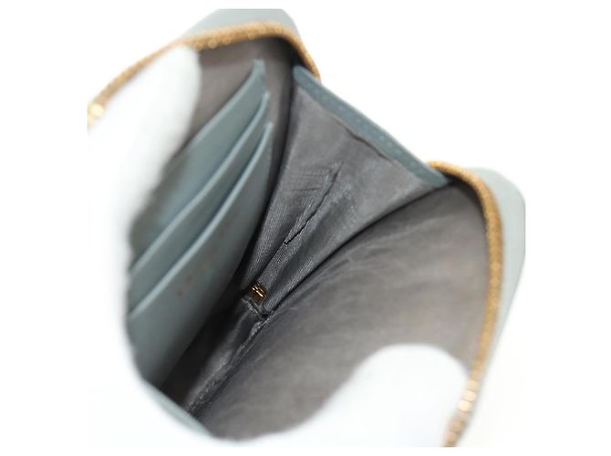 Custodia per telefono Christian Dior Oblique 30 Trotter Canvas con catena Grigio Auth 184749M Marrone D'oro - vista 20