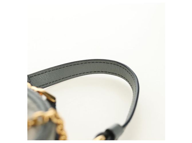 Custodia per telefono Christian Dior Oblique 30 Trotter Canvas con catena Grigio Auth 184749M Marrone D'oro - vista 8