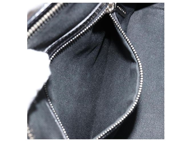 Céline Borsa a tracolla CELINE C Sulky Canvas Nero Argento Auth 184359A - vista 21