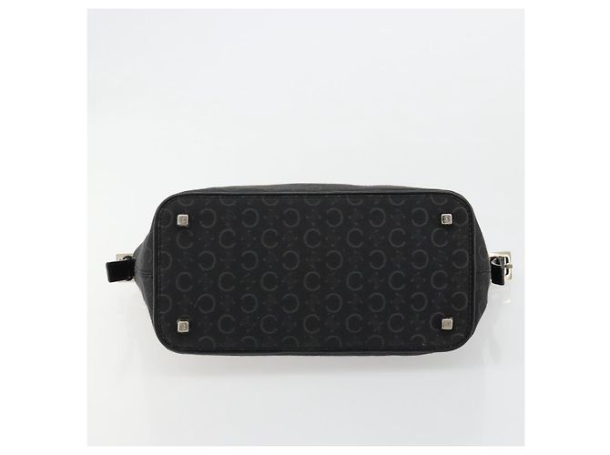 Céline Borsa a tracolla CELINE C Sulky Canvas Nero Argento Auth 184359A - vista 9