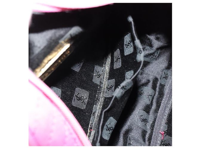 SAINT LAURENT Borsa a Mano Canvas Rosa Oro Auth bs35590 D'oro - vista 19