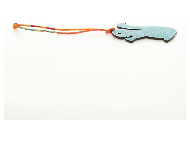 Hermès HERMES Petit H Eichhörnchen-Anhänger aus Leder Grün Authentisch 184259M - Ansicht 11