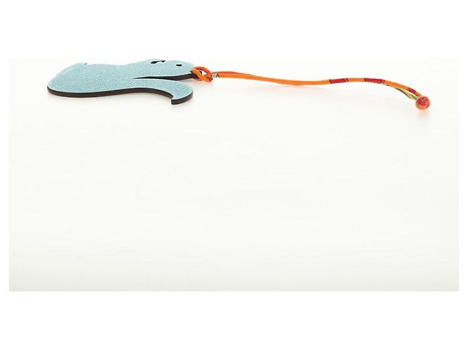 Hermès HERMES Petit H Eichhörnchen-Anhänger aus Leder Grün Authentisch 184259M - Ansicht 12