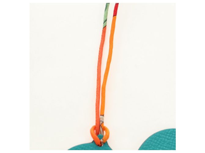 Hermès HERMES Petit H Eichhörnchen-Anhänger aus Leder Grün Authentisch 184259M - Ansicht 4