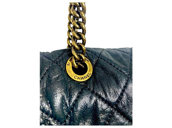 Chanel Borsa Shiva Jumbo Classic Flap Nero Gold hardware - vista 5