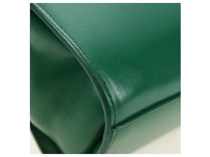Borsa a Spalla BOTTEGA VENETA Pelle Verde Argento Auth bs35500V - vista 12