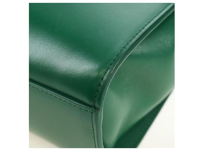 Borsa a Spalla BOTTEGA VENETA Pelle Verde Argento Auth bs35500V - vista 13