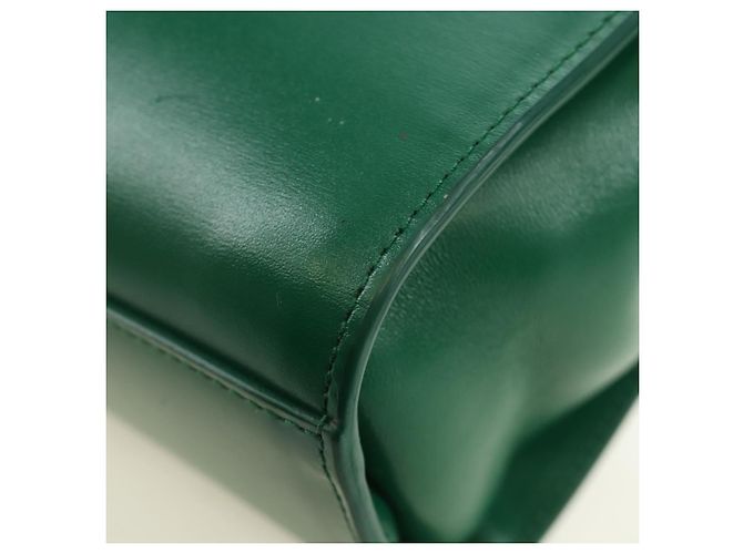 Borsa a Spalla BOTTEGA VENETA Pelle Verde Argento Auth bs35500V - vista 15