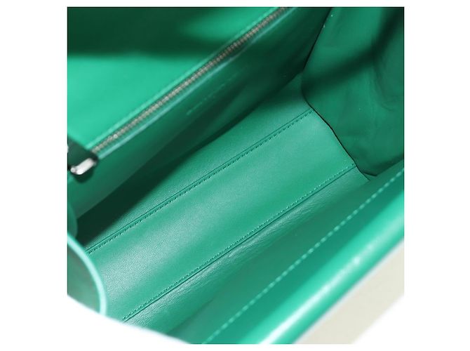 Borsa a Spalla BOTTEGA VENETA Pelle Verde Argento Auth bs35500V - vista 20