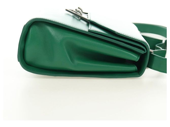 Borsa a Spalla BOTTEGA VENETA Pelle Verde Argento Auth bs35500V - vista 5
