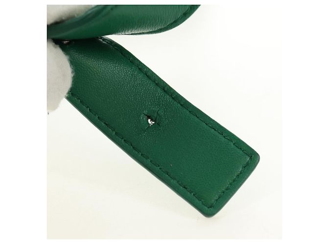 Borsa a Spalla BOTTEGA VENETA Pelle Verde Argento Auth bs35500V - vista 9