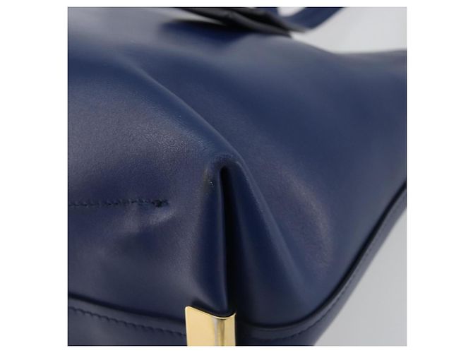 Chloé Borsa Tote Chloe in pelle blu e oro Auth 184989A D'oro - vista 13