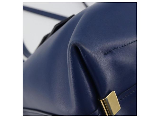 Chloé Borsa Tote Chloe in pelle blu e oro Auth 184989A D'oro - vista 14