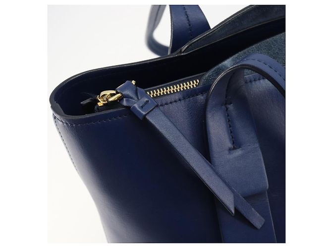 Chloé Borsa Tote Chloe in pelle blu e oro Auth 184989A D'oro - vista 16