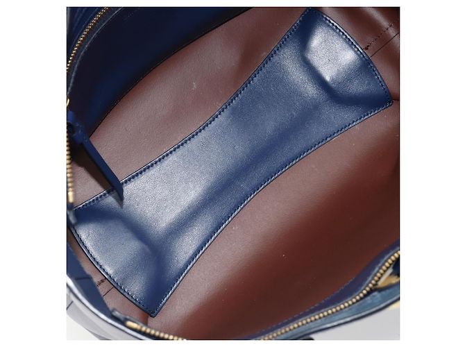 Chloé Borsa Tote Chloe in pelle blu e oro Auth 184989A D'oro - vista 18