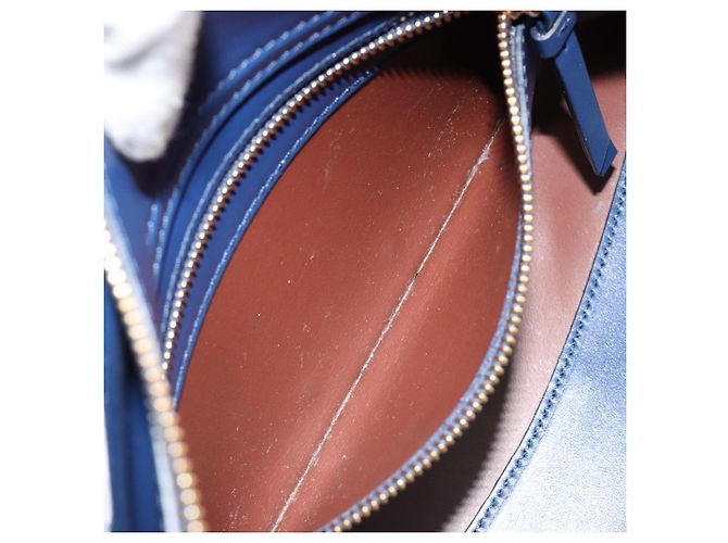 Chloé Borsa Tote Chloe in pelle blu e oro Auth 184989A D'oro - vista 22