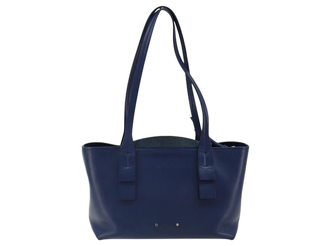 Chloé Borsa Tote Chloe in pelle blu e oro Auth 184989A D'oro - vista 3