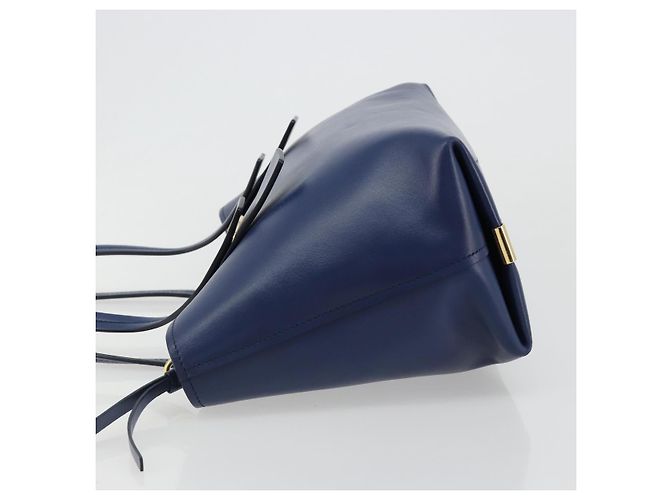 Chloé Borsa Tote Chloe in pelle blu e oro Auth 184989A D'oro - vista 5