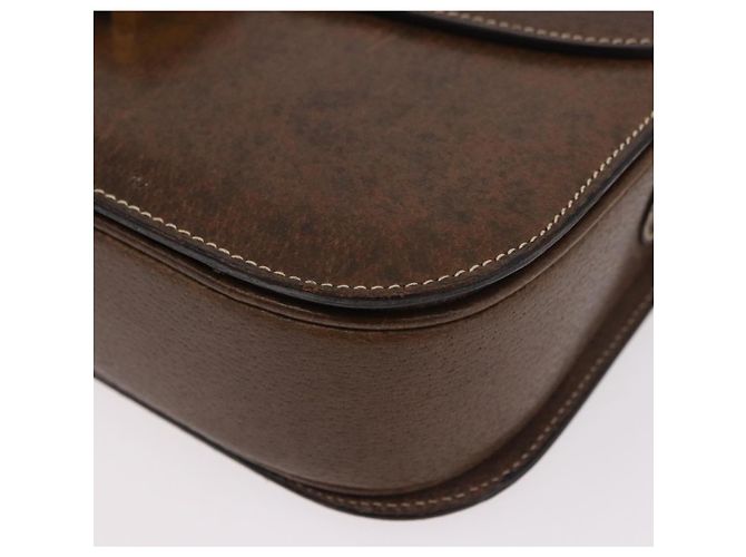 Céline Borsa a tracolla CELINE Horse Carriage in pelle marrone e oro Auth ep14860 D'oro - vista 12