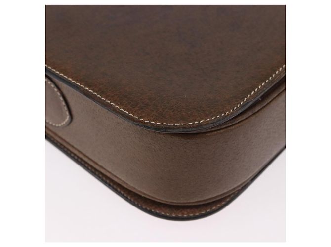 Céline Borsa a tracolla CELINE Horse Carriage in pelle marrone e oro Auth ep14860 D'oro - vista 13