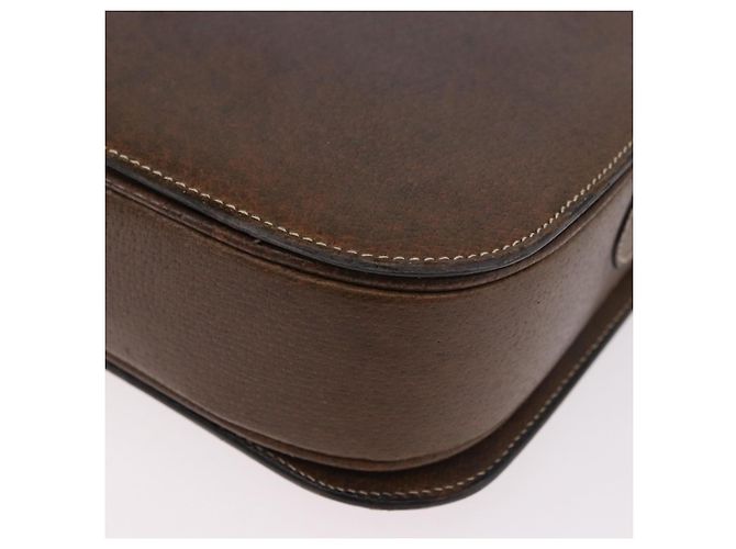 Céline Borsa a tracolla CELINE Horse Carriage in pelle marrone e oro Auth ep14860 D'oro - vista 14