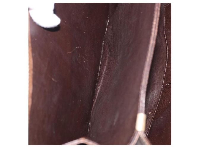 Céline Borsa a tracolla CELINE Horse Carriage in pelle marrone e oro Auth ep14860 D'oro - vista 21