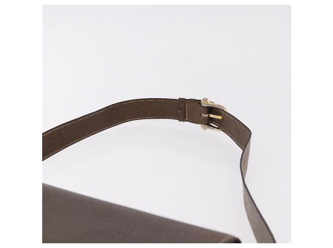 Céline Borsa a tracolla CELINE Horse Carriage in pelle marrone e oro Auth ep14860 D'oro - vista 9