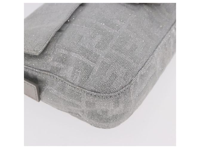 FENDI Zucca Canvas Mamma Baguette Borsa a Spalla con Strass Argento Autentica am11868SM - vista 10