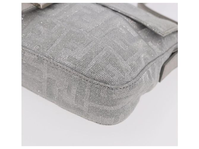 FENDI Zucca Canvas Mamma Baguette Borsa a Spalla con Strass Argento Autentica am11868SM - vista 11