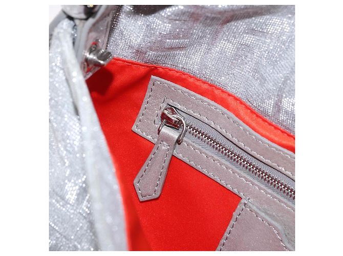 FENDI Zucca Canvas Mamma Baguette Borsa a Spalla con Strass Argento Autentica am11868SM - vista 25