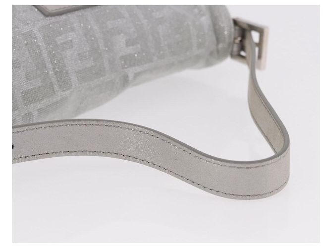 FENDI Zucca Canvas Mamma Baguette Borsa a Spalla con Strass Argento Autentica am11868SM - vista 7