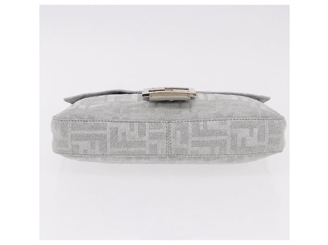 FENDI Zucca Canvas Mamma Baguette Borsa a Spalla con Strass Argento Autentica am11868SM - vista 9