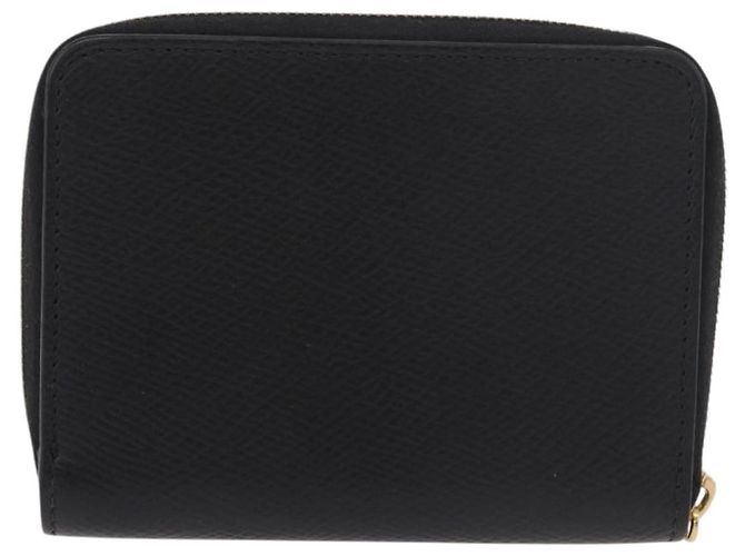 Céline Portafoglio tondo compatto CELINE in pelle nera e oro Auth am11856V Nero D'oro - vista 3