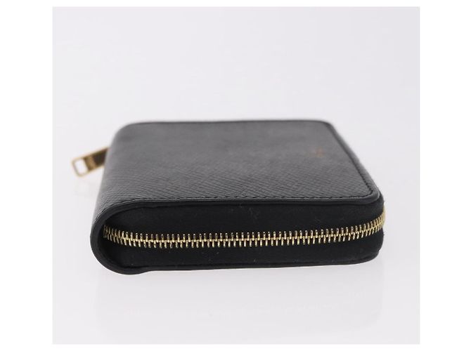 Céline Portafoglio tondo compatto CELINE in pelle nera e oro Auth am11856V Nero D'oro - vista 4