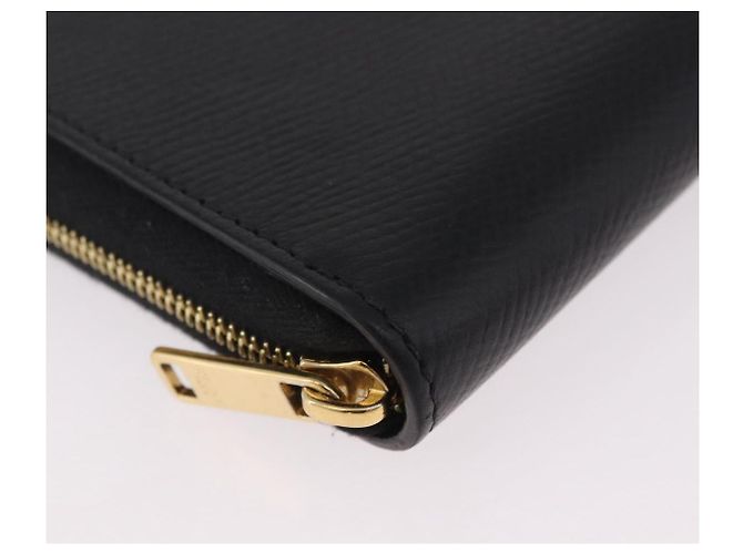 Céline Portafoglio tondo compatto CELINE in pelle nera e oro Auth am11856V Nero D'oro - vista 8