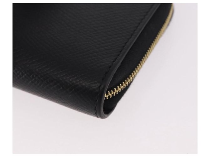 Céline Portafoglio tondo compatto CELINE in pelle nera e oro Auth am11856V Nero D'oro - vista 9