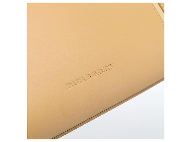 Borsa Tote BURBERRY in pelle Beige Oro Auth ep14835 D'oro - vista 15