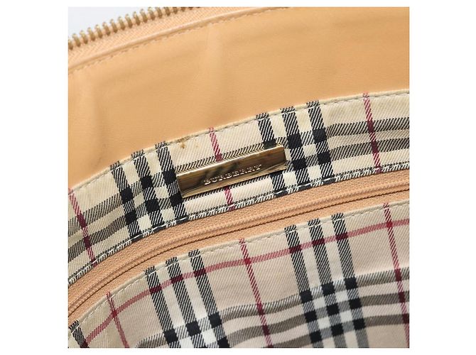 Borsa Tote BURBERRY in pelle Beige Oro Auth ep14835 D'oro - vista 17