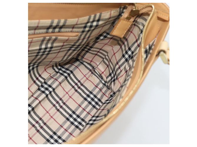 Borsa Tote BURBERRY in pelle Beige Oro Auth ep14835 D'oro - vista 19