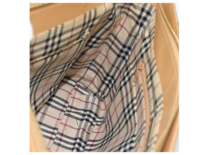 Borsa Tote BURBERRY in pelle Beige Oro Auth ep14835 D'oro - vista 20