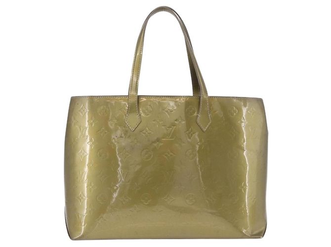 LOUIS VUITTON Monogram Vernis Wilshire GM Tote Bag Gris Art Deco LV Auth ep14862 Grigio - vista 3