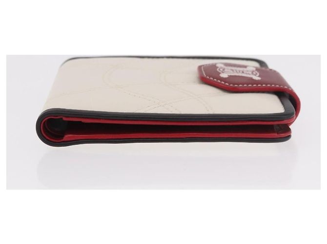 Céline Portafoglio Compact CELINE in pelle Bianco Argento Auth 185052V - vista 5