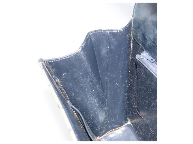 Céline Borsa a tracolla CELINE C Sulky Horse Carriage in tela Navy Gold Auth 184574 - vista 19