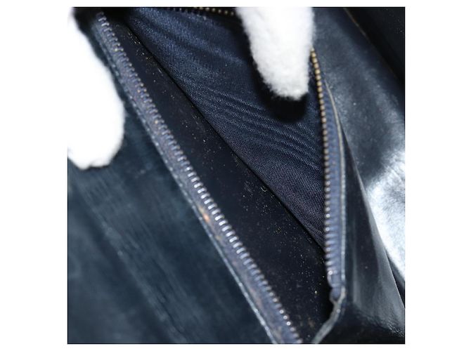 Céline Borsa a tracolla CELINE C Sulky Horse Carriage in tela Navy Gold Auth 184574 - vista 21