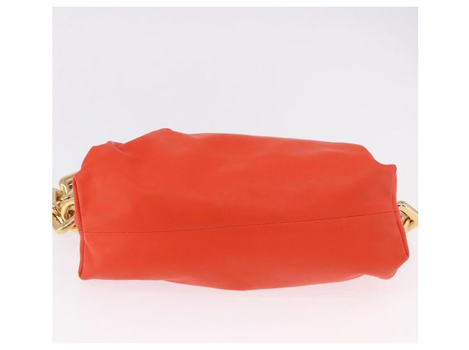 BOTTEGA VENETA Borsa a tracolla The Chain Pouch in pelle Arancione Oro Auth 185382SAM D'oro - vista 10