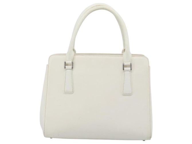 Borsa a mano BURBERRY in pelle bianco argento Auth BA13365 - vista 3