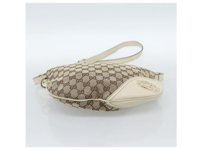 Borsa a tracolla GUCCI GG Canvas Newbrit Beige Oro 169998 Auth ep14864 D'oro - vista 10