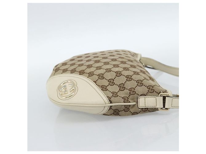Borsa a tracolla GUCCI GG Canvas Newbrit Beige Oro 169998 Auth ep14864 D'oro - vista 5
